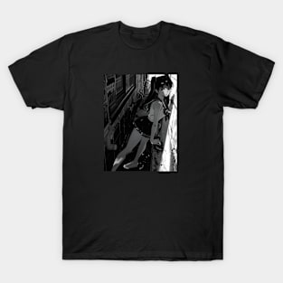 VHS Retro Anime Girl City Night Vintage 70s 80s 90s T-Shirt